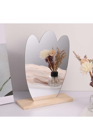 Suntek Düzensiz Estetik Akrilik Makyaj Aynası Çerçevesiz 19 Bej