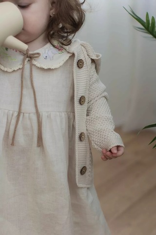 Marına Textıle Çocuk Kapüşonlu Hırka 214621858 Kum Rengi