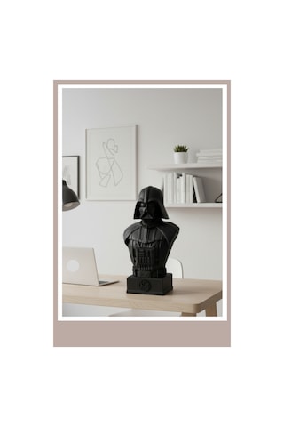 Monbc Darth Vader Büst Star Wars 3d Tasarım Dekoratif Biblo, Hediyelik Ve Ev Ofis İçin Şık Aksesuar