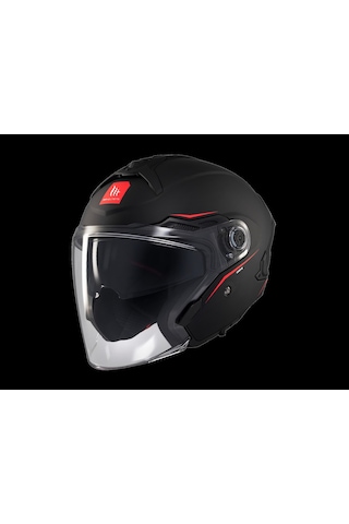 Kask Mt Cosmo Sv Çenesiz Gözlüklü Mat Siyah