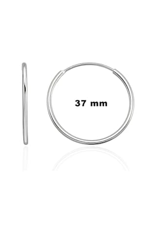 Gümüş 37 Mm Halka Küpe 925 Ayar St258