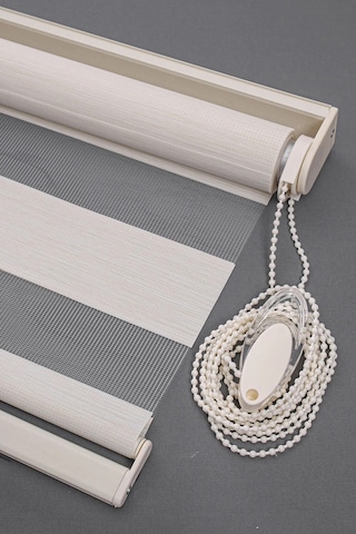 Bambu Zebra Stor Perde 1001 Ekru Ofis Mutfak Balkon Çocuk Odası Yatak Odası Modern Salon Perdesi Lüx Ekru