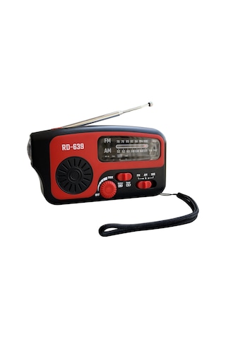 Springsun Siyah Akıllı Acil Radyo: Güneş/saçak Şarjlı, Am/fm Radyo, Led Fener Ve Cep Telefonu Şarj Cihazı