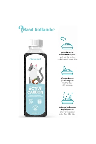 Kedi Kumu Koku Giderici %100 Doğal Hindistan Cevizi Aktif Karbon 250g