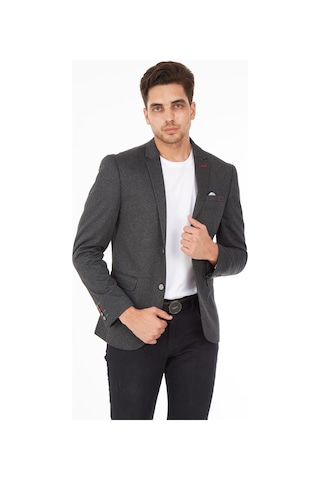 Sposo 5112 Dar Kalıp Örme Kumaş Siyah Erkek Blazer Ceket Siyah
