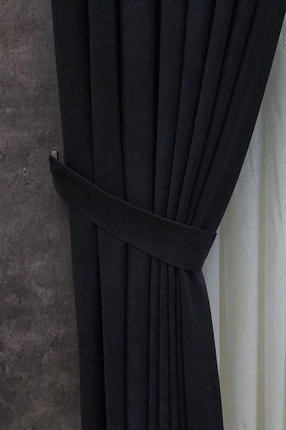 Mosso Fon Perde Düz Renk Siyah