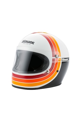 Blauer 80s Kapalı Motosiklet Kaskı Beyaz
