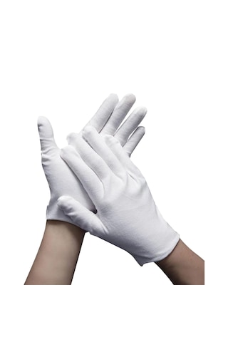 Midex Cgl-1213 Beyaz Bez Klarnet Eldiveni