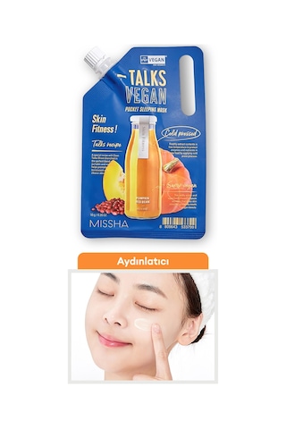Missha Bir Görünüm Sunan Vegan Uyku Maskesi Talks Vegan Squeeze Pocket Sleeping Mask(Skin Fitness)