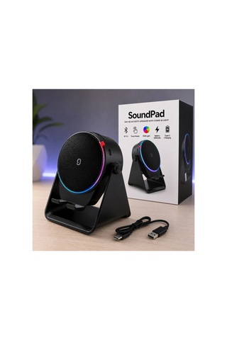 5w Rgb Bluetooth 5.3 Telefon Standlı Soundpad İndüksiyon Hoparlör 2000 Mah