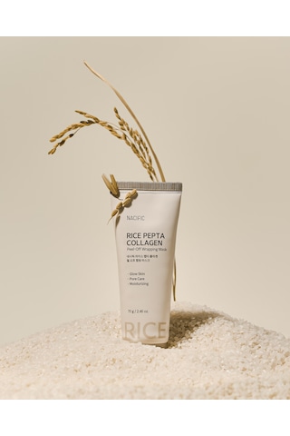 NACIFIC Rice Pepta Collagen Peel-Off Wrapping Mask , Peptit + Kolajen + Pirinç Özü , Sıkılaştırıcı & Nemlendirici Jel Maske