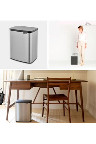 Brabantia Bo Fpp Matt Steel Çöp Kutusu 12lt Çelik