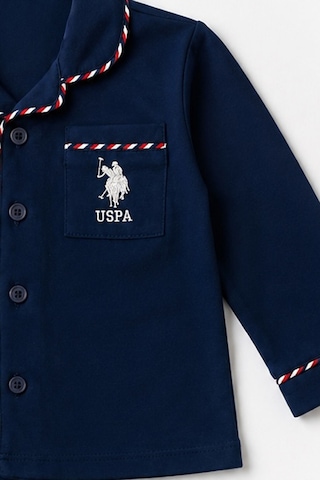 U.S. Polo Assn. Erkek Bebek Lacivert Gömlek Pijama Takımı Usb3198-c-v1 Usb3198-c-v1