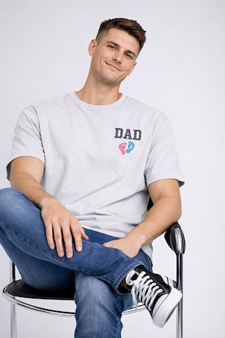 Nevermind Anne Baba Kombini Mom Dad Baskılı Çift Tişört Oversize Unisex 2 L Antrasit