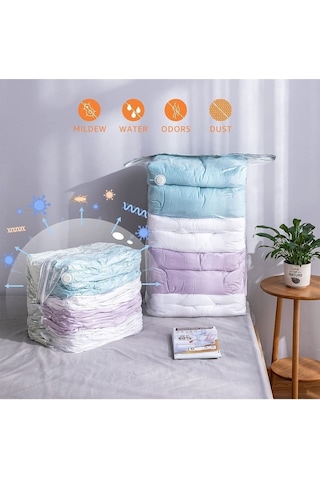 Büyük Boy 80cm X 100cm X 50cm Küp Vakumlu Hurç & Vakumlu Poşet & Yorgan&battaniye&yastık&elbise Şeffaf