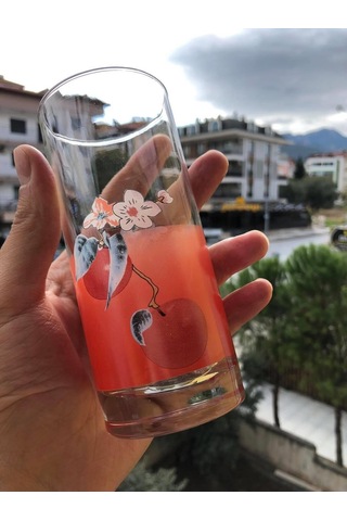 3lü Nostaljik Cam Su Bardağı - İçki Şerbet Bardak Seti