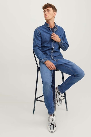 Jack & Jones Jack&jones Slim Fit Dar Paça Mavi Erkek Kot Pantolon 12243592 001