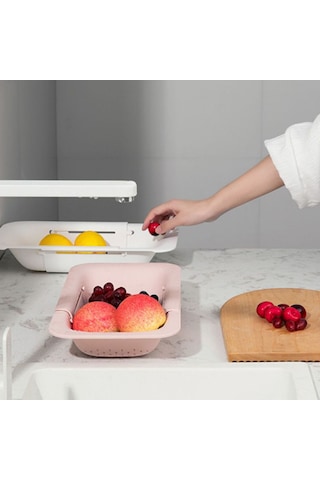 Kangvka Genişleyebilir Gri Pps Lavabo Kurutma Rafı - Çamaşır Ve Tabak Kurutucu Aleti Gri