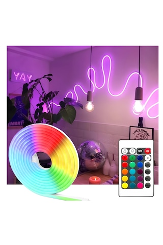 Horoz Rgb Şerit Led Neon Smart Kit Sese Duyarlı 5mt