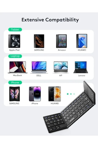 Samsers Touchpadli Katlanabilir Bluetooth Klavye Bt X 1 Black