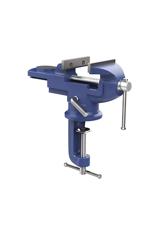 Steiner 50 Mm Dönerli Örslü Mini Masa Ve Tezgah Mengenesi Mavi