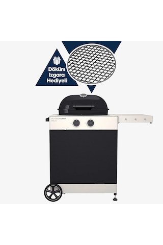 Arosa 570g Tex Yeni Nesil Siyah Barbekü - Tekstil Kabinli, Döküm Izgara Dahil, Dış Mekan Kullanımına Uygun