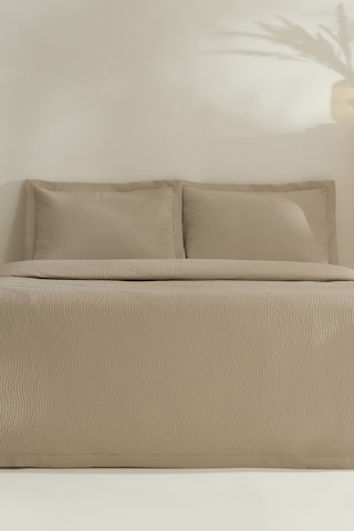 Karaca Home Juno Çift Kişilik Yatak Örtüsü Bej Bej