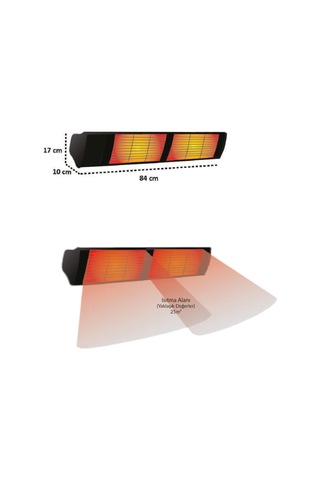 Hottable Supreme 4000 W Su Geçirmez Infrared Dış Ortam Isıtıcı