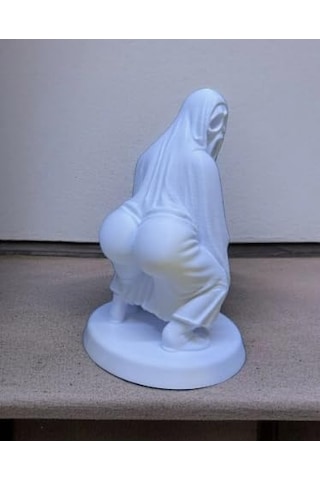 Housetrend Dekoratif Sevimli Şakacı Biblo Twerk Yapan Hayalet Dekoratif Figür, Modern Tasarım, Mini Masa Süsü, Beyaz, Ofis Ve Ev Dekorasyon Hediye