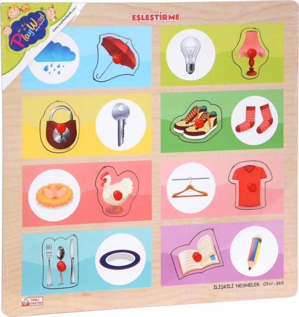 Ony-369-370 Ahşap Tutmalı Eşleştirme İlişkili Nesneler -onyıl