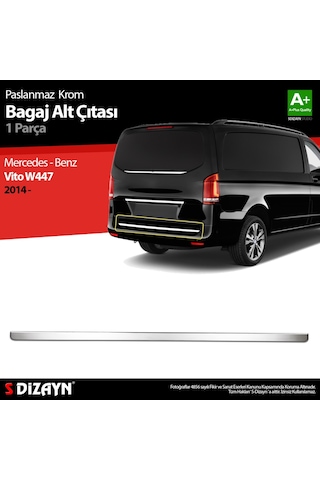 Mercedes Vito W447 Krom Bagaj Alt Çıtası 2014 Üzeri P. Çelik N11.6086
