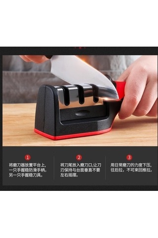 Createtech Wn Ulzyvf Mutfak İşlevli Dört Çok Bileyici, Bileme Bıçak Aşamalı Aparatı He