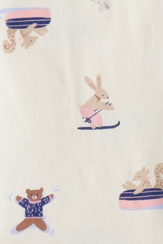 Kız Çocuk Ekru Pijama Set Ekru