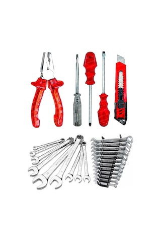 PROXTECH 17 Parça Krom Çelik 12 Kombin Anahtar Takım