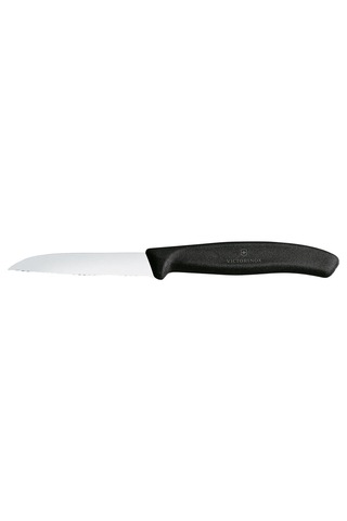 6.7433 Swissclassic 8cm Tırtıklı Soyma Bıçağı, Siyah Çok Renkli