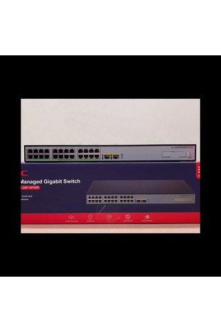 H3c S1600v2-26p-hpwr, 24 Port, Gigabit, Poe 370w, L2, 2 Port Gigabit Sfp, Web Yönetilebilir, Masaüst