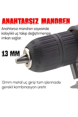 Prohummer PH250 Profesyonel Elektrikli Darbeli Matkap Mavi