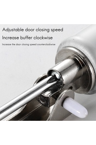 Basit Kapı Kapatıcı Sessiz Pnömatik Hidrolik Tampon Otomatik Gümüş