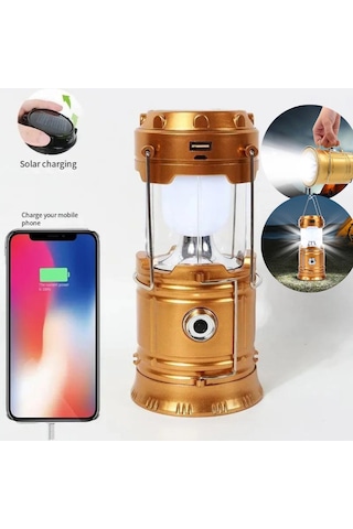 Forlife 20Watt Solar Kızaklı Kamp Lambası Siyah