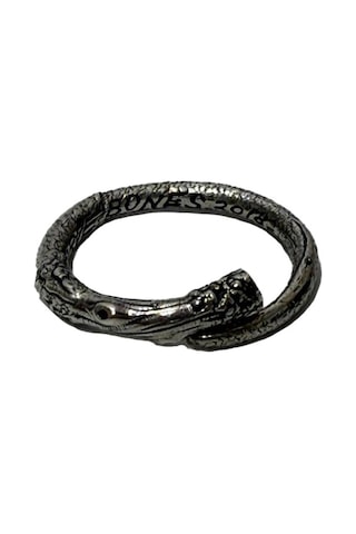 Carve Bones Dal Motifli Gümüş Yüzük 5,35 Gram