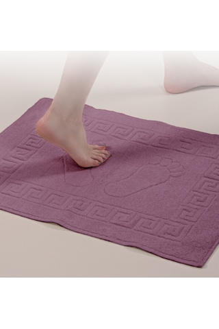 3 Adet %100 Pamuk En Iyi Emici Ayak Havlusu : Konforlu Banyo Paspası 50x70cm Terra Mürdüm