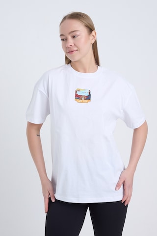 Velvoria Unisex Oversize Beyaz Dude T-shirt