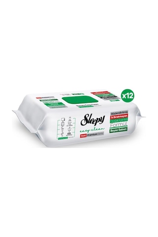 Sleepy Easy Clean Premium Beyaz Sabun Katkılı Yüzey Temizlik Havlusu Mendili 12x100 1200 Yaprak Diğer