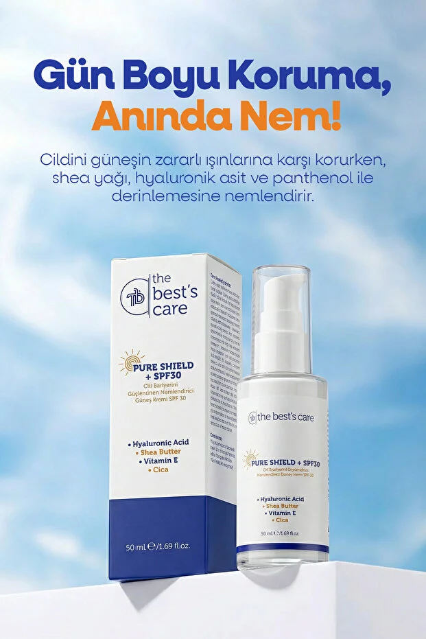 The Bets's Care Cilt Bariyerini Güçlendiren Nemlendirici Güneş Kremi SPF30 50 ML