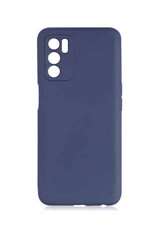 Noktaks - Oppo Uyumlu Oppo A16 - Kılıf Mat Renkli Esnek Premier Silikon Kapak - Lacivert