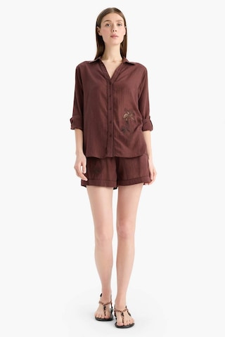 Defacto Regular Fit Müslin Plaj Şortu-fall İn Love E4272ax25smbn166 Kahve