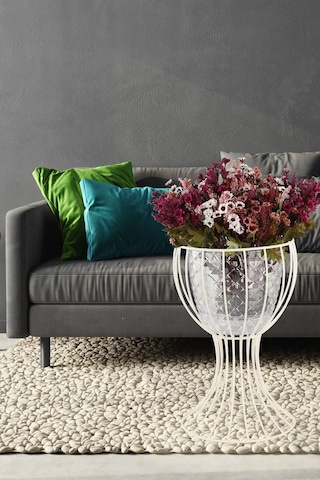 Anafor Saksılık Beyaz 43 Cm Şeffaf Saksı