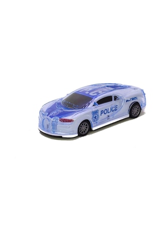 Oyuncak Polis Arabası Bugatti Işıklı Sesli Sürtmeli 15 Cm