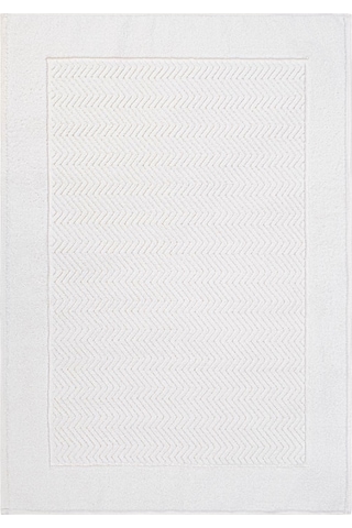 Tilos Jakarlı Ayak Havlusu Beyaz 60x90 2225 Beyaz