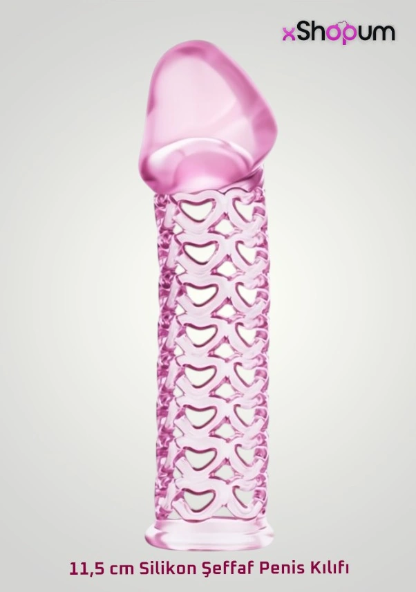 xShopum 11,5 Cm Silikon Şeffaf Penis Kılıfı